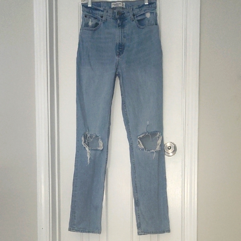 Abercrombie & Fitch Blue Straight Leg Jeans